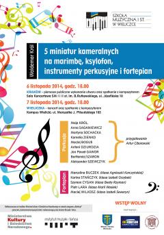Szkoła Muzyczna I stopnia w Wieliczce serdecznie zaprasza