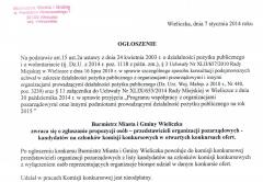 Ogłoszenie Burmistrza Miasta i Gminy Wieliczka