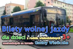 Bilety wolnej jazdy dla dzieci z rodzin wielodzietnych 3+ zamieszkałych na terenie Gminy Wieliczka