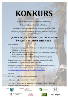 Konkurs plastyczno-fotograficzny ,,Kapliczki, Krzyże przydrożne i figury świętych w Gminie Wieliczka”