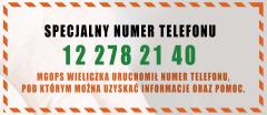 Specjalny numer telefonu do MGOPS Wieliczka