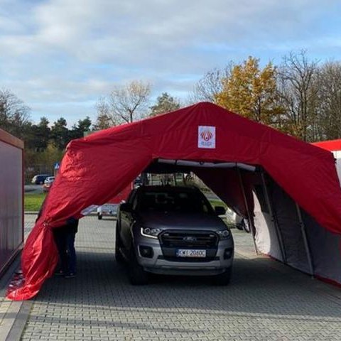 Punk poboru wymazów na SARS-Cov2 w Wieliczce