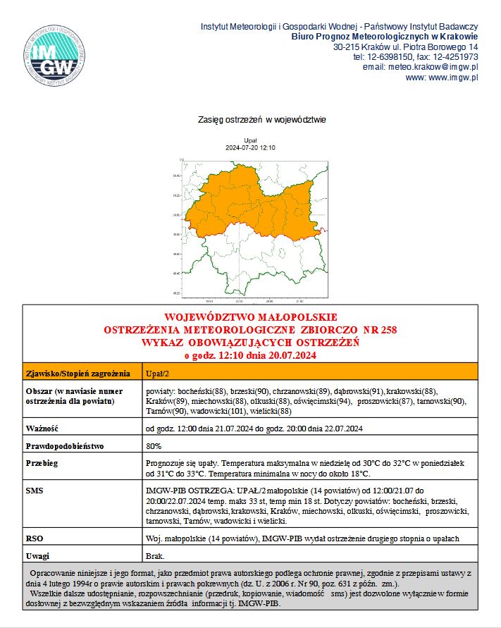 ostrzezenie meteorologiczne nr 258 upaly.JPG