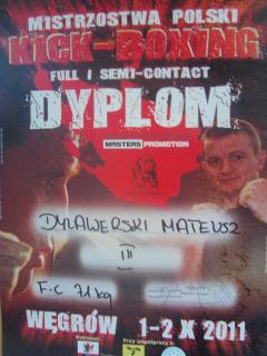Mateusz Dylawerski brązowym medalistą Mistrzostw Polski w Kick Boxingu